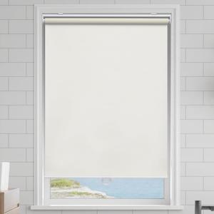 AOSKY Cordless Roller Shades Blackout Blinds for Windows Room Darkening Rolled Up Shades with Spring System, UV Protection Window Shades Door Blinds for Home and Office (35" W x 72" H, Ivory)