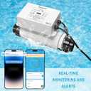WiFi Salt Chlorine Generator - Westaho Salt Chlorination System with APP Remote Control, USA Titanium Cell, Designed for In-Ground Pools Up to 40,000 Gallons, Smart Monitoring & Real-Time Alerts