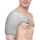 TYNOR Shoulder Brace for Torn Rotator Cuff Shoulder Compression Sleeve Wrap for Men & Women, Dislocation, Stability & Recovery Shoulder Support Adjustable Fits Left & Right Arm Sling, One Size (Grey)