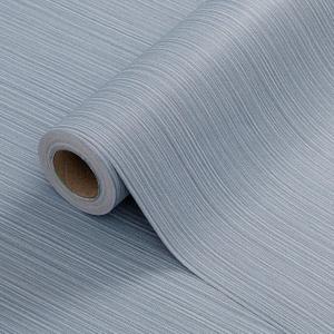 24"x394" Grey Blue Grasscloth Wallpaper Peel and Stick Faux Linen Textured Upgraded Thick Self-Adhesive Waterproof Neutral Contact Paper Seamless Vinyl Embossed Wallpaper