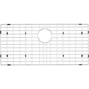 Sink Rack,Large Sink Protectors for Kitchen Sink,Stainless Steel Sink Grid for Bottom of Sink,Metal Sink Grate with Strainer,Rear Drain for Single Bowl with Corner Radius,28.6"X 14",1 pack