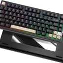 YUNZII AL75 PRO 75% Wireless Mechanical Gaming Keyboard,Full Aluminum CNC,BT/2.4G/Wired,PBT Keycaps,Gasket Mounted Hot Swap,Custom RGB Backlight, Programmable for Mac/Win (Black, Blue Grey)