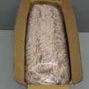 Bedfolks Calming Donut Dog Bed, 36 Inches Round Fluffy for Large Dogs, Anti-Anxiety Plush, Machine Washable (Brown, Large)