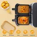 125 Air Fryer Liners for Ninja XL Accessories, Non-Stick Parchment Rectangular, Air fryer liners disposable for Microwave Oven Baking, Waterproof and Oil-Resistant (11 x 6 inch)