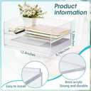 2 Pack Acrylic Desk Organizers, Stackable Paper Tray, 12.4x8.8x5.4''
