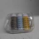 LISAPACK Travel Bottles 3oz, Squeeze Toiletry Container Leak Proof, Travel Size for Shampoo (3 Pack, Grey, Yellow, Blue)