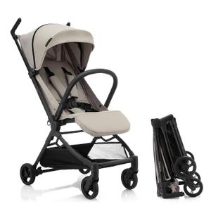 Gromast Travel Stroller for Airplane, Ultra Compact & Lightweight – Only 9.9 lbs, Portable Infant Toddler Baby Stroller, w/UPF 50+ Canopy - Khaki