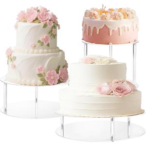 QTLCOHD 3 Tier Acrylic Cupcake Stand - Clear Tiered Dessert Stand for Wedding & Birthday Party