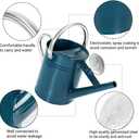 1 Gallon Metal Watering Can with Removable Spout, Nice Galvanized Steel Water Can for Indoor and Outdoor Plants (Ocean Blue)