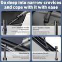 DEDC Car Vacuum Cleaner High Power, 15000Pa Cordless Vacuum Portable Rechargeable with LED Screen, Ultra-Lightweight Dust Buster with USB-C Charging, 2 Speeds, 4 in 1 Air Blower for Car, Home, Pet (Silvery)