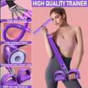 Upgrade Foot Pedal Resistance Band, 100lbs Adjustable 4 Tube Pedal Ankle Puller Resistance Band with Handle, Multifunction Home Gym Equipment, Stirrup Puller for Men Women for Full Body Workout