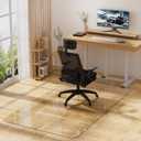 Office Chair Mat for Hard Floors 36 x 48 Inch, Clear Plastic Floor Protector for Rolling Desk & Computer Chairs, Transparent Under Desk Mat for Hardwood, Wood & Tile Floors