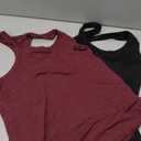 Amazon Essentials Women's Active Quick Dry Tech Stretch Racerback Scoop Neck Tank Top, Multipacks (Large, Black/Burgundy Space Dye)