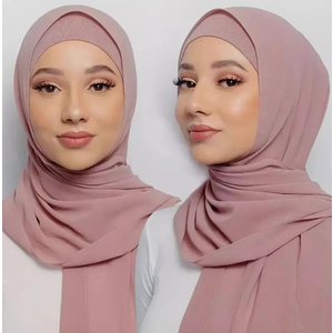 Niiyyjj Chiffon Hijabs With Inner Caps Sets Muslim Women Hijab Headscarf Shawl Scarves Underscarf