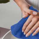 Avalon Towels Cotton Washcloths (Pack of 36) Size 12x12 Inches, 100% Ring Spun Cotton, Soft & Absorbent Face Towels, Gym Towels, Hotel and Spa Quality, Reusable Fingertip Towels (Blue)
