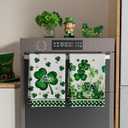 XCHI Lucky Watercolor Green Shamrocks Clovers Coins St. Patrick's Day Kitchen Towels Dish Towels 18x26 Inch Home Kitchen Decorations Hand Towels Set of 2 Drying Dishcloth