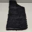 Smiry Luxury Chenille Toilet Rugs U-Shaped 24x20, Soft Absorbent Non-Slip Contour Bathroom Rugs for Toilet, Machine Washable Contoured Bath Mats, Black