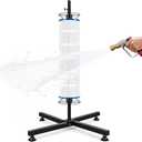 Somivrusa Vertical Pool Filter Cleaner Stand Heavy-Duty Metal 360Â° Spinning Cartridge Filter Cleaning System with Stable Base, Universal Fit for 3", 4", 6" Pool Spa Filters