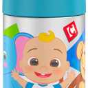 THERMOS FUNTAINER Water Bottle with Straw - 12 Ounce - Kids Stainless Steel Vacuum Insulated Water Bottle with Lid, Cocomelon