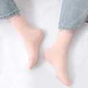 HUGSWEET Thin Soft Cotton Crew Socks for Women Ankle above Bootie Socks Gifts for Women 5-10 Pairs