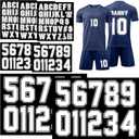 190 Pcs Iron on Letters Iron on Numbers Alphabets Fabric Stickers 8 Inch and 3 Inch Number Patches 2'' Heat Transfer Letters for Clothing DIY Crafts Sports Team Uniform(Border Style,White)