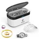 Life Basis Ultrasonic Jewelry Cleaner Portable 500ML Sonic Cleaning Machine with 42kHz Deep Cleaning, 5 Timer Settings, Stainless Steel Tank, for Rings, Eyeglasses, Watch Straps, Coins, Dentures