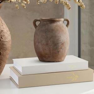 Set of 2 Aesthetic Decorative Books Boxes, Faux Books Stacked for Decoration for Coffee Tables Modern Home Bookshelves Decor, Fake Fashion Photo Storage Boxes(Light Khaki)