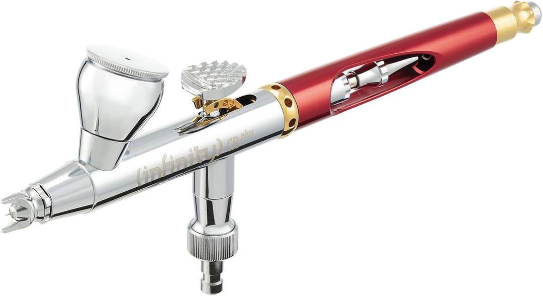 Harder & Steenbeck Airbrush  Infinity 2024 Crplus 2in1 - German-Engineered Dual Action Painting Set with Gravity Feed - 0.25mm & 0.44mm Titanium Self-Centering Nozzle - 2ml & 5ml Paint Cups - 122233 Harder & Steenbeck Airbrush  Infinity 2024 Crplus 2in1 - German-Engineered Dual Action Painting Set with Gravity Feed - 0.25mm & 0.44mm Titanium Self-Centering Nozzle - 2ml & 5ml Paint Cups - 122233