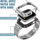 MioHHR Stainless Steel Watch Band with Case Compatible with Apple Watch Ultra3/2/1 Series 11 10 9 8 7 6 5 4 3 2 1 SE3/2/1, Metal Strap with Protective Cover for iWatch 49mm Men