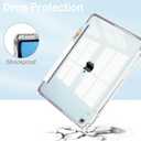 Feams Case for iPad Air 11-inch M4 2026 / M3 2025 / M2 2024, iPad Air 5th/4th Generation 2022/2020 10.9 Inch Y-Fold Standing Case Clear Back with Portrait Stand & Pencil Holder, Capybara