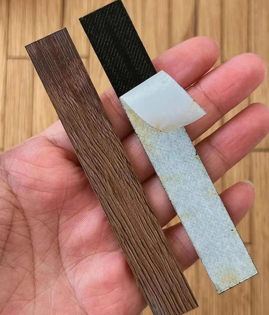 Dollhouse Flooring, Miniature Simulation Wood Flooring, 1/12 1/6 Dollhouse Floor DIY, Dollhouse Wood Floor, Miniature Dollhouse Wood Flooring, Veneer (40PCS) (Walnut Color)