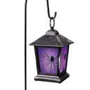 Spirit Halloween Purple LED Creepy Spider Lantern Pathway Markers, 3 Pack, Halloween Lighting, Outdoor Decor, Multicolor