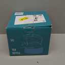 LONFFERY Tea Kettle for Stove Top, 3.2 Quart Whistling Tea Kettle, Food Grade Stainless Steel and Wood Pattern Folding Handle, White