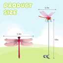 Dragonfly Clip,Fake Dragonflies, Humming Bird Stakes Fake, Plastics Dragonfly for Garden Stakes Decor Yard Ornaments for Hat,Deer and Horse,Fly Scare Devices for Indoor Outdoor (24Pcs)