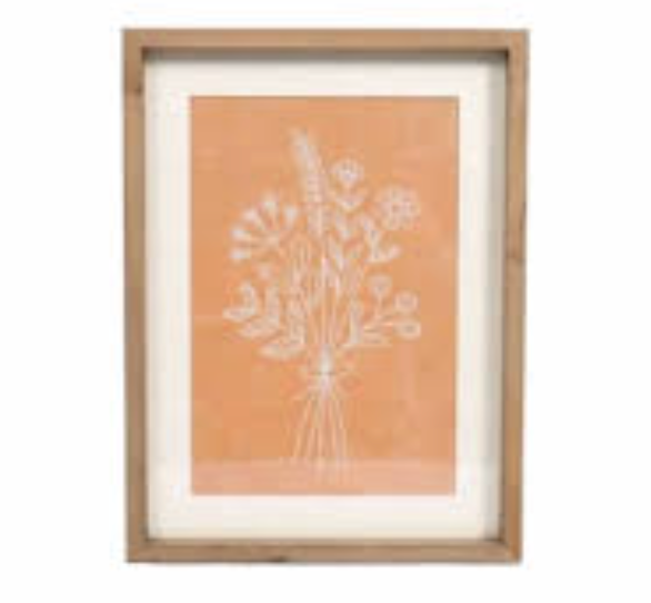 HD Designs Wooden Wall Decor - Orange 12x15.7 in