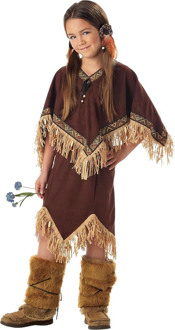 Princess Wildflower Costume for Child (Small, Brown)