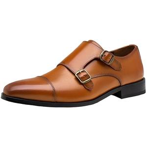 Jousen Dress Shoes for Men Monk Strap Loafers for Men (AMY9069 Brown 09.5)