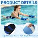 4 Pcs Water Aerobics Set for Aquatic Exercise Includes 2 Foam Dumbbells and 1 Pair of Swimming Aquatic Gloves Pool Resistance Fitness Weights Equipment for Training Water Workout, Blue