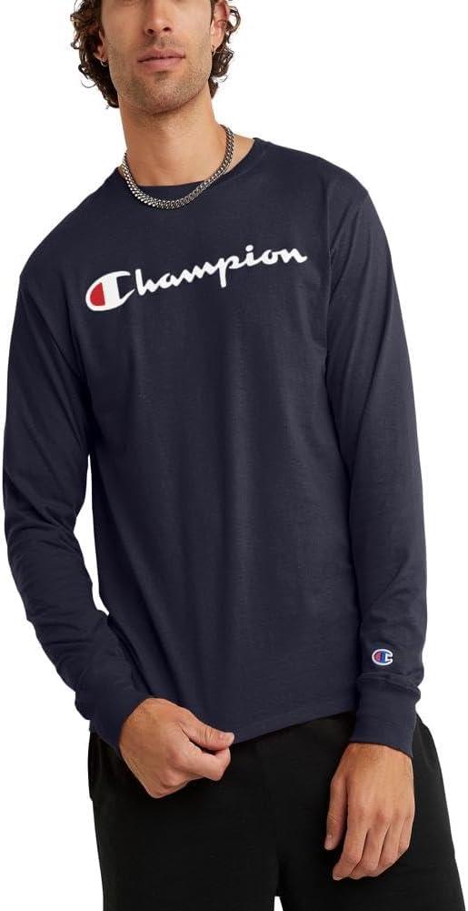 Champion Men's Classic Long Sleeve Soft, Comfortable T-Shirt (Regular or Big & Tall) 3XL