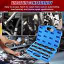 15pc Crowfoot Wrench Set 1/2 & 3/8 Drive Tool, Metric Crows Foot Wrench Kit 8mm-24mm