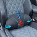 Lumbar Support Pillow for Car, Soothe Back Discomfort Back Support, Adjustable Straps Securely Fixed Car Seat Cushion, Ergonomic Memory Foam Back Support Pillow Fits Mid and Large Cars, SUVs, Trucks (Gray)