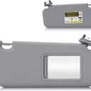 Sun Visor with Vanity Light for 2006-2013 Toyota RAV4, Right Passenger Side Gray Sunvisor Replacement 74310-42452-B2 (Grey) Right, Grey