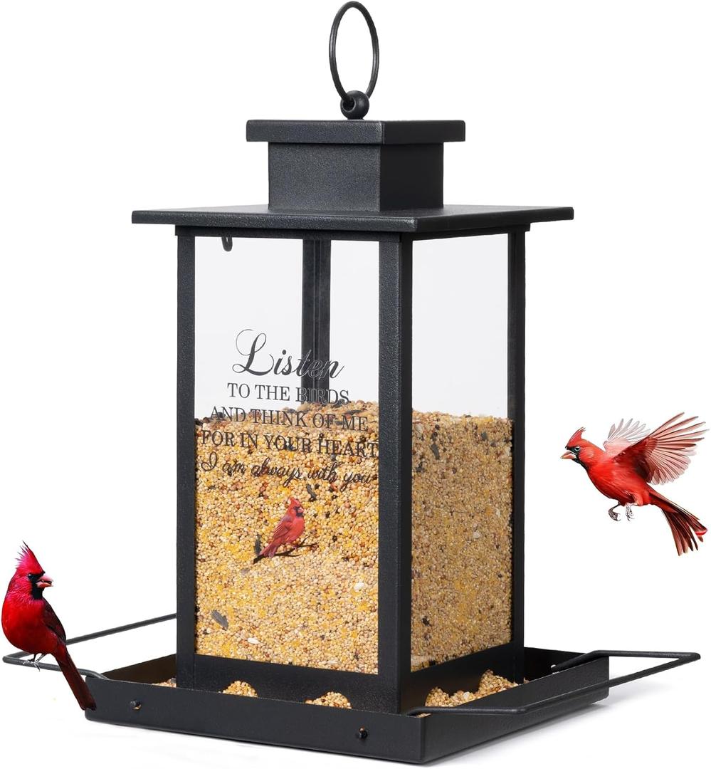 Urllinz Memorial Bird Feeders for Outdoors, Sympathy Gifts for Loss of Loved One Dad Mom, Remembrance Condolences Bereavement Memorial Gift Idea, Funeral Condolence in Loving Memory