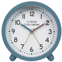 La Crosse Clock Co. 4.4" Analog Quartz Alarm Clock - Teal