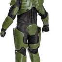 Disguise Halo Master Chief Costume for Kids, Official Halo Infinite Ultra Prestige Costume with Full Armor and Helmet, Child Size (10-12), Large (Green, M)