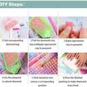 2 x ZKOPAVS Diamond Painting Kits for Adults and Kids Cute Cat Eats Watermelon Art Paint with Crystal Rhinestone Cross Stitch Round Full Drill Art 12X12 Inch