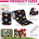 Geiserailie 4 Rolls 40ft Christian Cross Athletic Sports Wrap Sweatproof Wrist Tape Baseball 2" X 10ft Religion Jesus Faith Cross Football Turf Tape Soccer for Christian Athletes Easter Gifts