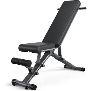 BARWING 90 Adjustable Weight Bench Workout Bench, 1000 LB Heavy Duty Incline Decline Bench for Home Gym, Easy Assembly Foldable Training Lifting Bench, Ultra Short Gap 2025 New Version (Black)