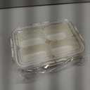 AIERSA Snackle Box Container - 4 Compartment Snack Box with Lid, Divided Serving Tray for Picnic, Charcuterie Board, Fruit & Veggie Tray (9.37"x6.57"x2.75"-4 Compartments)