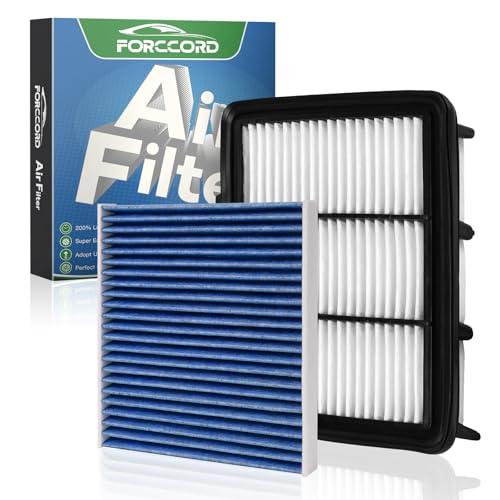 Forccord Cabin & Engine Air Filter Fit for Honda Accord 1.5L Gas 2022 2021 2020 2019 2018 Activated Carbon Cabin Filter Replacement CF10134 CA12290 Air Filter for My Accord Car